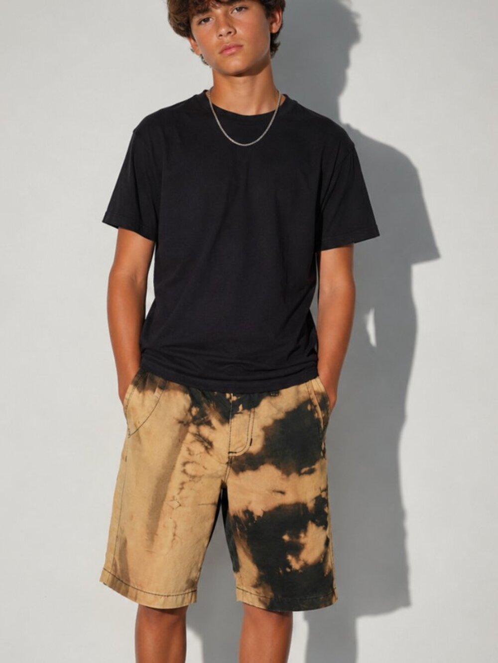 Vans Shorts Tie Dye size 26 Cotton Tied Dyed Black Skate Punk Boys Large